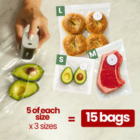 Vacuum Bags — 15 Pack