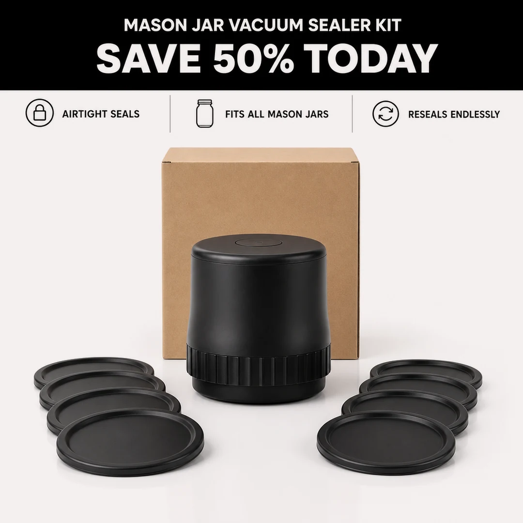 Mason Jar Vacuum Sealer Kit — save 50% today